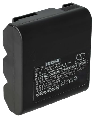 vhbw batteria compatibile con Sharp VL-E665U, VL-E680, VL-E66U, VL-E66S, VL-E66H, VL-E680S, VL-E680H videocamera camcorder (2700mAh, 3,6V, NiMH)