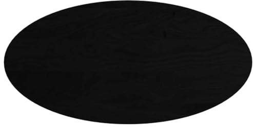 vidaXL Tischplatte Dunkelbraun 120x60x2 cm Massivholz Eiche Oval, Couchtischplatte, Ersatztischplatte, Holztischplatte, Beistelltischplatte