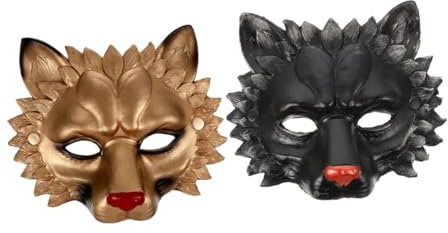 TOPBATHY Costumes Dhalloween En Forme De Demi-visage De Lion Pour Hommes Femmes Et Garçons Accessoires De Fête