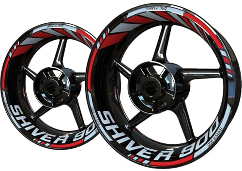 SYMWBD Reflectivas Pegatinas para Llantas De Motocicleta para Aprilia Shiver 750 900, Pegatinas Reflectantes para Llantas, Bujes De Rueda Pegatinas para Llantas(Color 11)