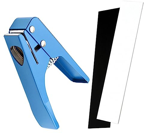 Yardwe Gitarrenplektrum Stanzer aus Metall Blau für Gitarristen mit Starkem und Langlebigem Schneidwerkzeug zum Präzisen Zuschneiden Verschiedener Materialien