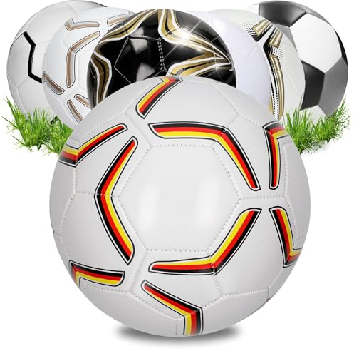 Fußball in Größe 5 - robuster Trainingsball für Indoor & Outdoor | Größe 5, 32 Paneele, Training, Freizeit, Outdoor, Garten, Strand, Erwachsene, Sport, Spiel