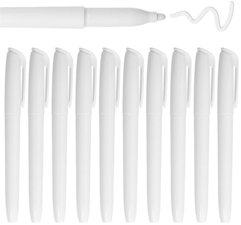 LXYNALI Kreidestifte für Tafel Abwaschbar, 10 Stück Weißer flüssiger Kreidemarker,für Fenster, Tafel, Glas und mehr