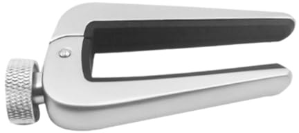 LIGIGWASH Universal Adjustable Guitar Capo Guitar Clamp Zinc Alloy with Silicone Silver Stable Easy to Use