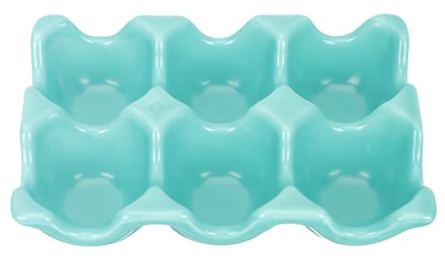 TOYANDONA Portauova in Ceramica Verde 6 Scomparti Organizer Frigorifero Elegante e Funzionale per Uova Fresche in Cucina e Frigorifero