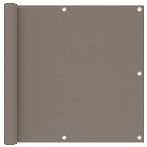 Sonnensegel Balkon Sichtschutz Ampelschirm,Balkon-Sichtschutz Taupe 90x400 cm Oxford-Gewebe für Außenbereich, Terrasse, Balkon, Garten
