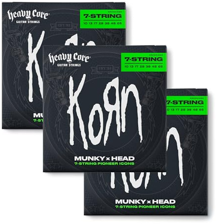 Dunlop KRHCN10657 Heavy Core Korn Guitar Strings - 10-65 - 7 Strings/Set (3 Pack)