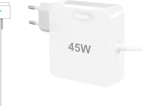 ANDHOT Chargeur Super Rapide T-Tip de 45W, Compatible avec Le Chargeur Mac Book Air，Compatible avec Les modèles Macbook Air 11 et 13 Pouces (2012-2017) A1435, A1436, A1465, A 1466