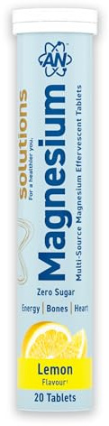 Applied Nutrition Solutions Magnesium Effervescent Tablets - 300mg Magnesium per Serving - 20 Effervescent Tablets, Zero Sugar, Supports Muscle Function & Reduces Tiredness - (Lemon)