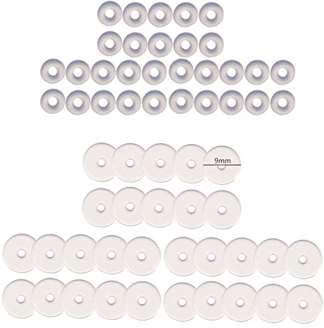 60 dischi per piercing in silicone curativi e non tiranti, per piercing, 3/5/7/9 mm, cuscinetti trasparenti per supporto per lobo orecchio cuscinetti trasparenti per protuberanze, orecchini, in