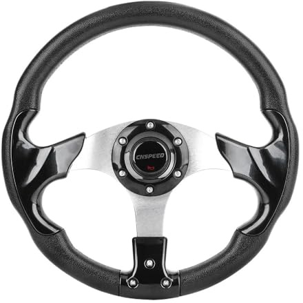 Sportlenkrad Universal 320mm 13 Zoll Stil Sport Lenkrad Aluminiumlegierung Autozubehör(Noir)
