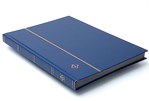 Leuchtturm 337308 Álbum para coleccionismo de sellos - libro de reservas Basic - 32 páginas DIN A4 negro - cubierta azul sin acolchar