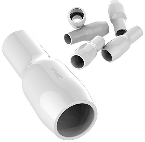 AUPROTEC 100x Cappucci Isolanti per Connettori 50 mm² - 70 mm² bianco Camicetta isolante V50 Guaina in PVC per Capicorda nudi di Potenza ad Occhiello Forchetta Puntale Spina per Cavi Fili Elettrici