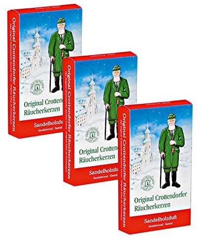 OLShop AG - Set di 3 coni di incenso al legno di sandalo Crottendorfer 3 x 24 pezzi, coni di incenso, candele di Natale, piramide di affumicatura