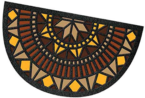Zerbino Moderno Gomma Mezzaluna Mosaico 40x70 Cm Retro Antiscivolo Tappeto Asciugapassi Ingresso Casa MOD.Format 23 SEMILUNA
