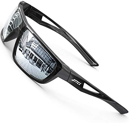 ATTCL Gafas de sol polarizadas para hombre que conduce 100% anti UV400 CAT 3 CE Gafas de pesca en bicicleta J2021 Silver