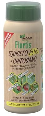 Flortis, Naturae Equiseto Plus, Soluzione Protettiva a Base di Equiseto e Cloridrato di Chitosano, Applicabile su Alberi da Frutto, Vite e Piante Ornamentali, Formato da 500 ml