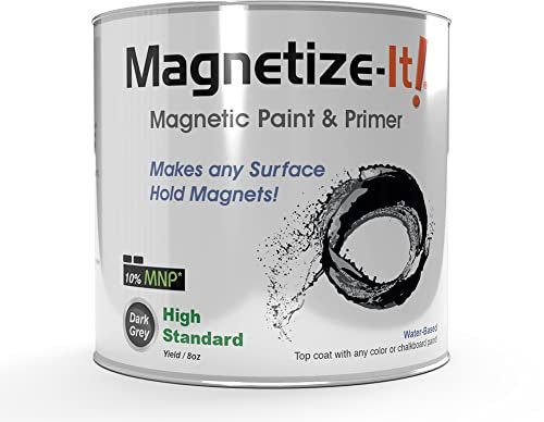 Magnetize-It! Magnetic Paint and Primer - High Standard Yield - Black 8 oz, (MIHYD-2186)
