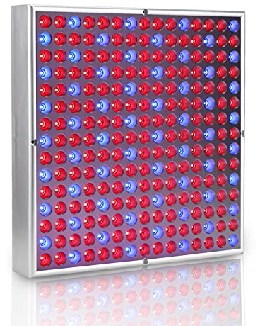 Lospitch LED Grow Lampe 15W, Vollspektrum Pflanzenlampe, 225 Rot&Blau LEDs Pflanzenlicht für Hydroponic, Indoor Seeding Veg Flower, Grow Tent und Greenhouse