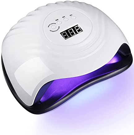 168W Lampe UV Sèche Ongles, Lampes à Ongles Professionnel,Séchage Rapide 4 Minuterie de 10s/30s/60s/99s,36 LEDs, Grand LCD Ecran Base Démontable