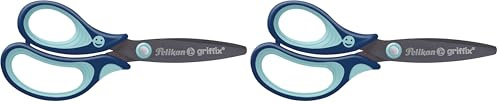 Pelikan 803519 griffix Schulschere, Blau, für Linkshänder (Packung mit 2)