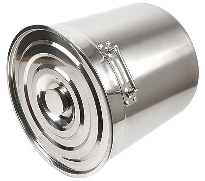 Kaichenyt Großer Suppentopf aus Edelstahl, 30/50/70 Liter Gastronomie Kochtopf Suppentopf mit Edelstahldeckel (50L)