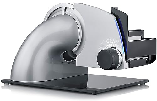 GRAEF SKS700 Premium Food Slicer, Silver | LED Safety Control, Handmade in Germany