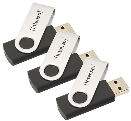 Intenso Basic Line 16 GB USB-Stick USB 2.0 Silber/schwarz (Packung mit 3)
