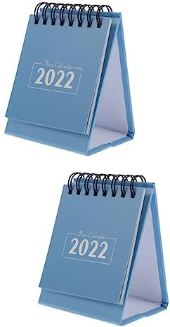 EXCEART 2 Stück 2022 2022 Spiralkalender Büro-tischkalender Kreativkalender Notizblock Kalenderkarte Ganzjahreskalender Für Vielbeschäftigte Menschen Notizblockkalender