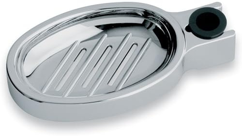 Schläfer 2817022 | Seifenschale für verstellbare Duschstangenschiene, praktisch mit Adapter Schlauchdurchmesser Schiene diam 18mm und diam 25mm, Badezimmerseifenschale, Duschablage, ABS, Chrom