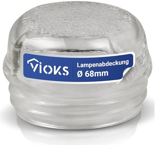 VIOKS Lampenglas Lampenkalotte 68mmØ Ersatz für Bosch Siеmens 00647309 647309 Lampenabdeckung - Backofen Ersatzglas Glas Abdeckung Backofenlampe Abdeckung - Glashaube für Backofenlampe Backofen Herd