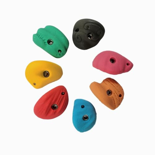 10 Stück,Kletterhalter,Klettersteine,Mehrfarbig Klettergriffe,verschiedenen Formen,Größe 10*6*4cm,mit Befestigungsmaterial,Für Jugendliche und Erwachsene,zum Outdoor- und Indoor-Klettern