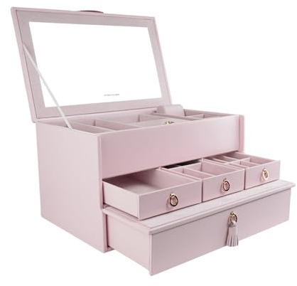 FrIEDrICH/23 Friedrich23 Schmuckkoffer Aurora aus Leder, rosa
