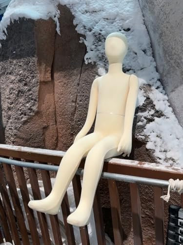 IYUESQ Sitzende Schaufensterpuppe, Flexible Ganzkörper-Kleiderpuppe für Kinder mit Kopf, Armen und Beinen, kleine Kleiderpuppe für Jungen und Mädchen im Alter von 1 3 5 7 9 Jahren (3 Jahr