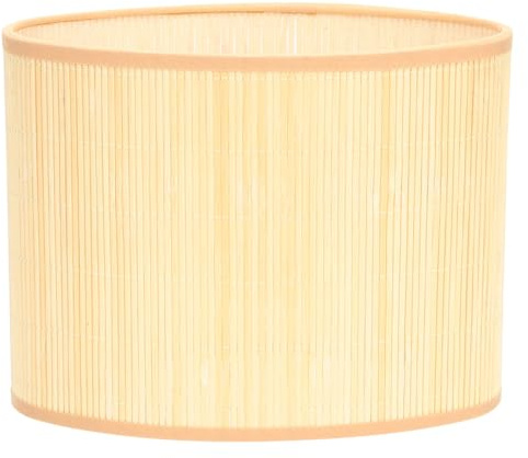 HOMSFOU Paralume a Forma Ellittica in Bambù Rustico per Lampade da Tavolo e Terra, Coprilampada Decorativo in Bambù Struttura Robusta, Adatto per Soggiorno, Camera da Letto e Ufficio