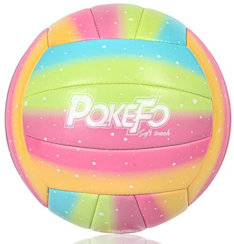 PQKEFO Volleyball,Soft Indoor Outdoor Volleyballs for Kids/Youth/Adults/Elders Gym Games Beach Play and Training( Official Size 5)