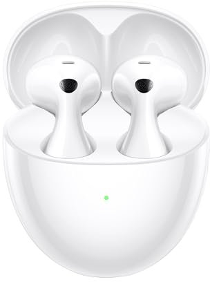 HUAWEI FreeBuds 6 Wireless Earbuds, Ear-fitting Wearing, Dual-driver True Sound, Stable & Clear Calls, Open-fit ANC, 36H Battery Life, IP54 Water-Resistant, iOS & Android, 30 Months Warranty, White