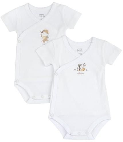 Chicco Set de 2 Bodies con Mangas Cortas Bebé-Niños con una Cómoda Apertura en el Hombro 261