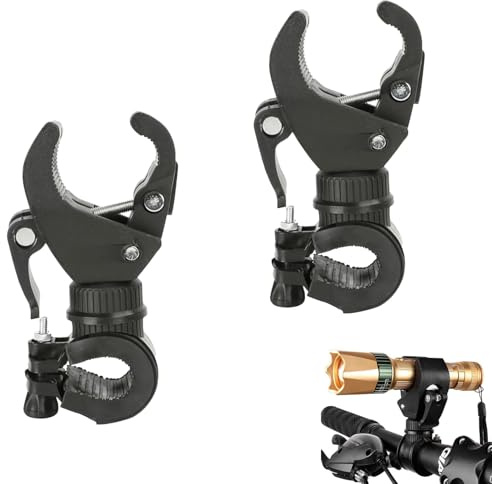 SIXHAOBU Lot de 2 supports de béquilles polyvalents,support de canne pour déambulateur, Supports universels,support de canne de marche, pour fauteuils roulants, lampes de poche fixes