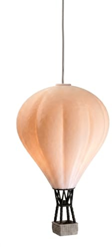 Ballonwerk Heißluftballon-Lampenschirm – 3D-gedruckt aus PLA, passend für E10-Fassung und Stern A1, Weiß