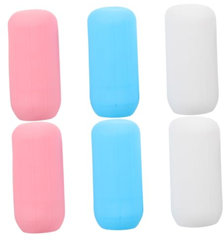 Healifty 6 pièces Manchons Élastiques Étanches Silicone pour Flacons de Voyage Protection Extensible Anti-fuite pour Bouteilles de Lotion Shampooing et Produits de Beauté Couleurs