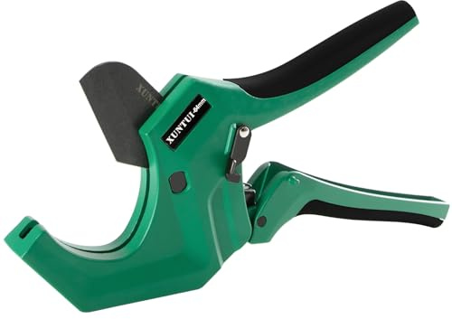 XUNTUI PVC-Rohrschneider bis 64 mm, Ratschen-Rohrschneider | Ratschenmechanismus für saubere Schnitte an PEX-, PVC-, PPR- und PE-Kunststoffrohren bis 64 mm