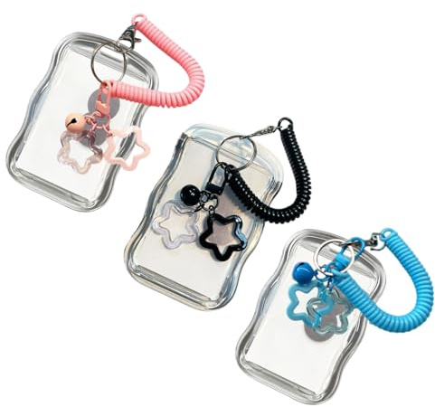 Porte-carte photo avec pendentif étoile, porte-carte photo en peluche, étui de protection pour carte d'identité, pochette pour carte d'étudiant