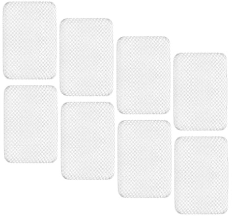 Alipis 8 Pièces Tapis de Cuisson pour Barbecue Extérieur en Aluminium Argenté, Filet de Grillage Réutilisable Adapté à Plusieurs Tailles de Grill, Cuisson Grill