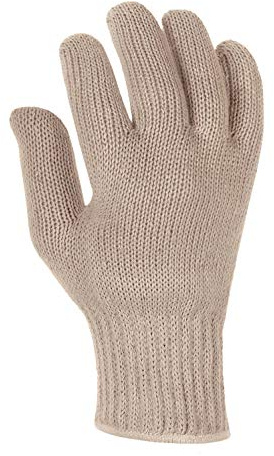 Texxor Baumwollstrick-Handschuhe rohweiß, mittelschwere Qualität, 12 Paar, Größe 9