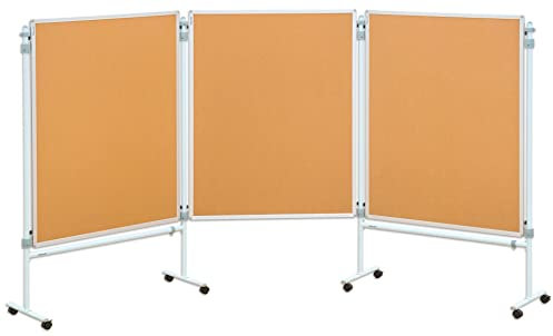 Betzold - Pinnwand Kork, 150 x 120 cm - Moderationstafel, mobile Trennwand, geräuschhemmend