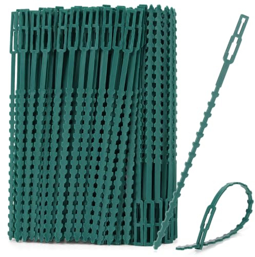 com-four® 200x Pflanzbinder, Pflanzenbinder grün, Universalbinder | Blumenbinder - Sträucher binden - Baumbefestigung - Allzweckbinder - Drehbinder - Pflanzen stabilisieren - 17 cm