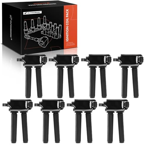 A-Premium Ignition Coil Packs Compatible with Chrysler, Dodge, Jeep & Ram Vehicles - [V8 5.7L 6.1L 6.2L 6.4L] - 300, Ram1500, Ram2500, Charger, Durango, Grand Cherokee, Wrangler - 2005-2024, Set of 8