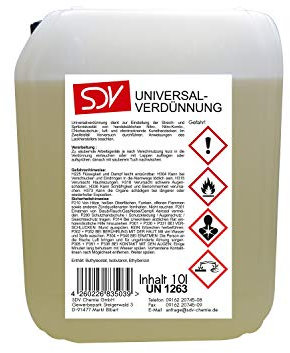 SDV Chemie Universalverdünnung 1x 10 Liter 10L Nitroverdünnung Waschverdünnung Lackverdünner