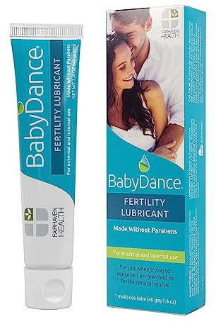 BabyDance Fertility Lubricant - Sperm-Friendly Lube for Couples Trying to Get Pregnant - Made Without Parabens, Lubricate Without Harming Sperm or Eggs, 40 Gram Multi-Use Tube, No Applicator Needed